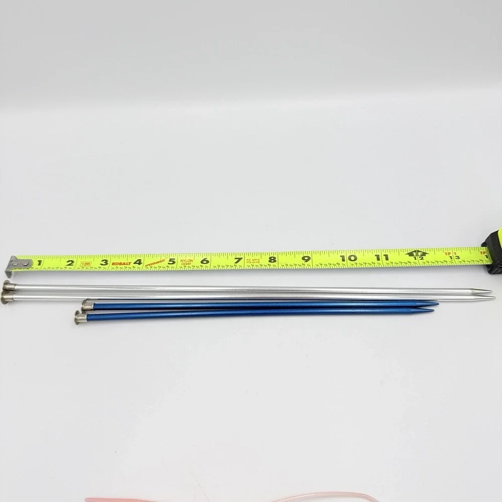 Boye Knitting Needle Lot 5MM 8MM Straight & Circular Aluminum Plastic 5 Piece
